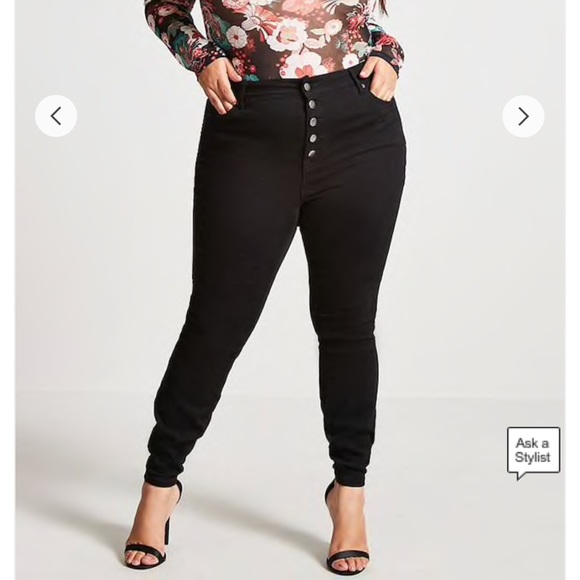 forever 21 plus size high waisted jeans